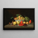 Still life of fruits on a ledge - Jacob Samuel Beck — framed artwork on a wall