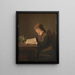 de una niña leyendo - Jacob Taanman — cuadro enmarcado en la pared