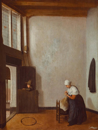 Jacob Vrel - Interior With A Woman Combing A Little Girls Hair.webp