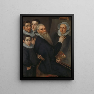 Jacob Willemsz Delff the elder - Self Portrait of the Painter and his Family.webp
