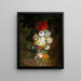 Una guirnalda de flores colgando de una rama - Jacob Xavery — cuadro enmarcado en la pared