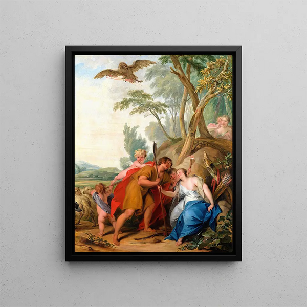 Jacob de Wit - Jupiter Disguised As a Shepherd Seducing Mnemosyne The Goddess of Memory.webp