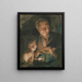 an old woman and a boy warming their hands - Jacob de Wit — framed artwork on a wall
