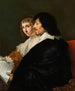 Double portrait painting of Constantijn Huygens 1596-1687 and Suzanna van Baerle 1599-1637 - Jacob van Campen — artwork view