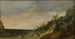 Paisaje montañoso con vista a un río y al mar - Jacob van Geel — vista de la obra