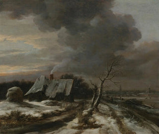 Jacob van Ruisdael - A Winter Landscape With A View Of The River Amstel And Amsterdam In The Distance.webp