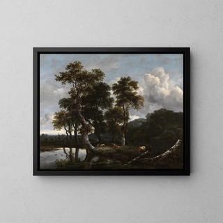Jacob van Ruisdael - Grosse Baumgruppe am Wasser.webp