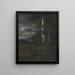 Paisaje con una escena de caza - Jacob van Ruisdael — cuadro enmarcado en la pared