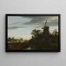 paisaje con un molino de viento - Jacob van Ruisdael — cuadro enmarcado en la pared