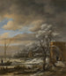 Winter Landscape Painting - Jacob van Ruisdael — artwork view