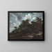 Colina arbolada con vista al castillo de Bentheim - Jacob van Ruisdael — cuadro enmarcado en la pared