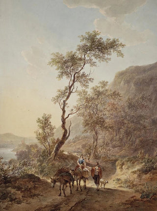 Jacob van Strij - Italianate Landscape with Shepherd and Shepherdess on a Path.webp