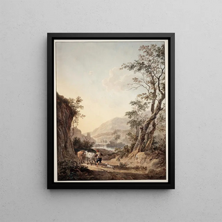 Jacob van Strij - Italianisierende Landschaft mit einem Hirten.webp