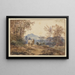 Paisaje con ovejas y cabras - Jacob van der Does — cuadro enmarcado en la pared