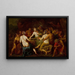 Bacchanale, la humanidad antes del diluvio Mt 24:38-39 - Jacobus Ignatius de Roore — cuadro enmarcado en la pared