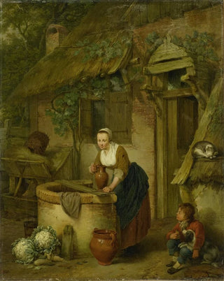 Jacobus Johannes Lauwers - Woman Drawing Water from a Well.webp