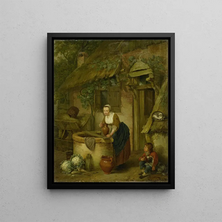 Jacobus Johannes Lauwers - Woman Drawing Water from a Well.webp