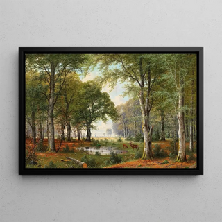 Jacobus Johannes van Poorten - Abendliche Waldlandschaft.webp