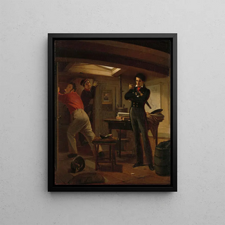 Jacobus Schoemaker Doyer - Jan van Speijk Debating whether to Set Fire to the Gunpowder.webp