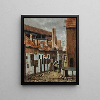 Jacobus Vrel - A street scene with figures.webp