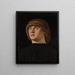Portrait of a Young Man - Jacometto Veneziano — framed artwork on a wall