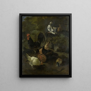 Jacomo Victors - A Cock Hens Doves and a Marmot.webp