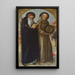 San Antonio Abad y San Bernardino de Siena - Jacopo Bellini — cuadro enmarcado en la pared