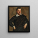 Retrato de un noble - Jacopo Palma el Joven — cuadro enmarcado en la pared