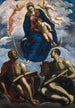 María con el Niño venerada por San Marcos y San Lucas - Jacopo Tintoretto — vista de la obra