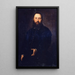 Retrato de un caballero - Jacopo Tintoretto — cuadro enmarcado en la pared
