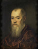 Retrato de un hombre con abrigo rojo - Jacopo Tintoretto — vista de la obra