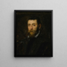retrato de un hombre barbudo, quizás el príncipe Antonio di Santacroce de Roma - Jacopo Tintoretto — cuadro enmarcado en la pared