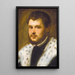 Joven hombre con barba - Jacopo Tintoretto — cuadro enmarcado en la pared