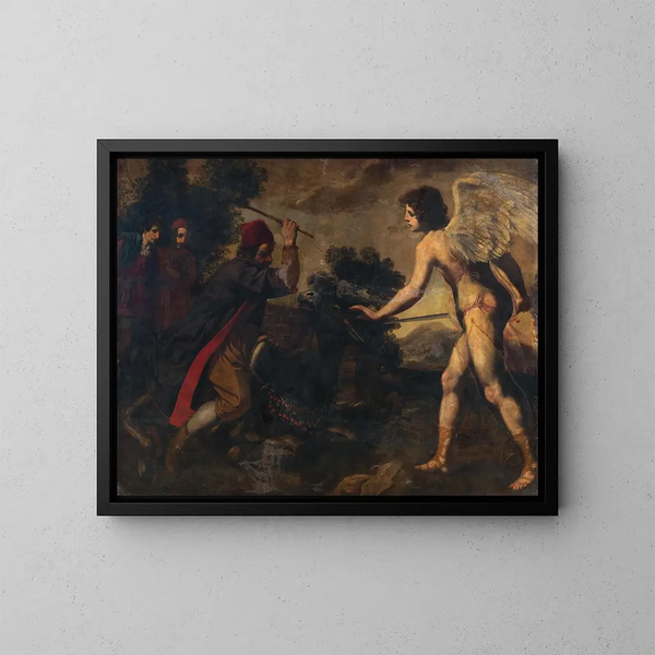 El profeta Balaam y el burro - Jacopo Vignali — cuadro enmarcado en la pared