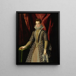 Jacopo Zucchi - Portrait Of A Young Lady In An Embroidered Dress And Pearls.webp