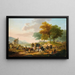 El campamento militar en salida - Jacques-François-Joseph Swebach — cuadro enmarcado en la pared