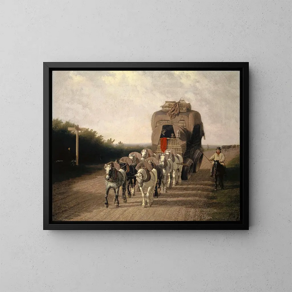 El transportista Ludlow - Jacques-Laurent Agasse — cuadro enmarcado en la pared