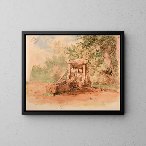 Pozo - Jacques-Raymond Brascassat — cuadro enmarcado en la pared