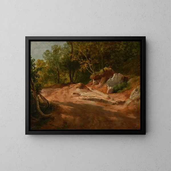 Roches en fortaleza - Jacques-Raymond Brascassat — cuadro enmarcado en la pared