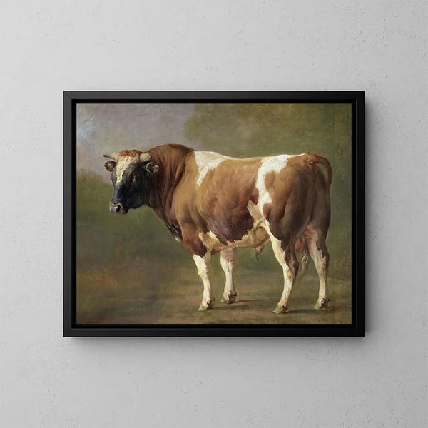 Estudio de un toro - Jacques-Raymond Brascassat — cuadro enmarcado en la pared