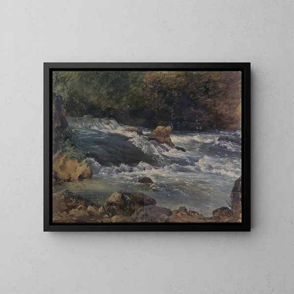 Torrent - Jacques-Raymond Brascassat — cuadro enmarcado en la pared