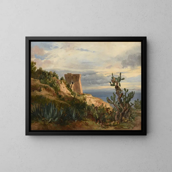 Tour en la orilla del mar - Jacques-Raymond Brascassat — cuadro enmarcado en la pared