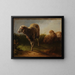 Tres ovejas - Jacques-Raymond Brascassat — cuadro enmarcado en la pared