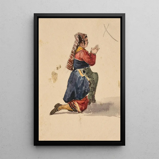 JacquesRaymond Brascassat - tude de femme agenouille.webp