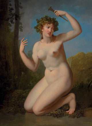 Jacques Antoine Vallin - A bacchante in a wooded grove.webp