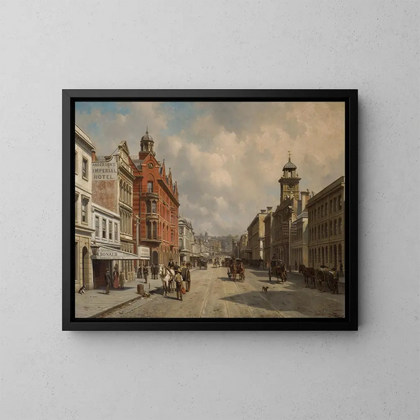 Rue Queen, Auckland - Jacques François Carabain — framed artwork on a wall