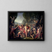 Léonidas en las Termópilas - Jacques Louis David — cuadro enmarcado en la pared