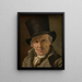 L'homme au chapeau - Jacques Louis David — cuadro enmarcado en la pared
