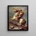 Napoleon crossing the Alps - Jacques Louis David — framed artwork on a wall