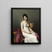 Retrato de una joven en blanco - Jacques Louis David — cuadro enmarcado en la pared